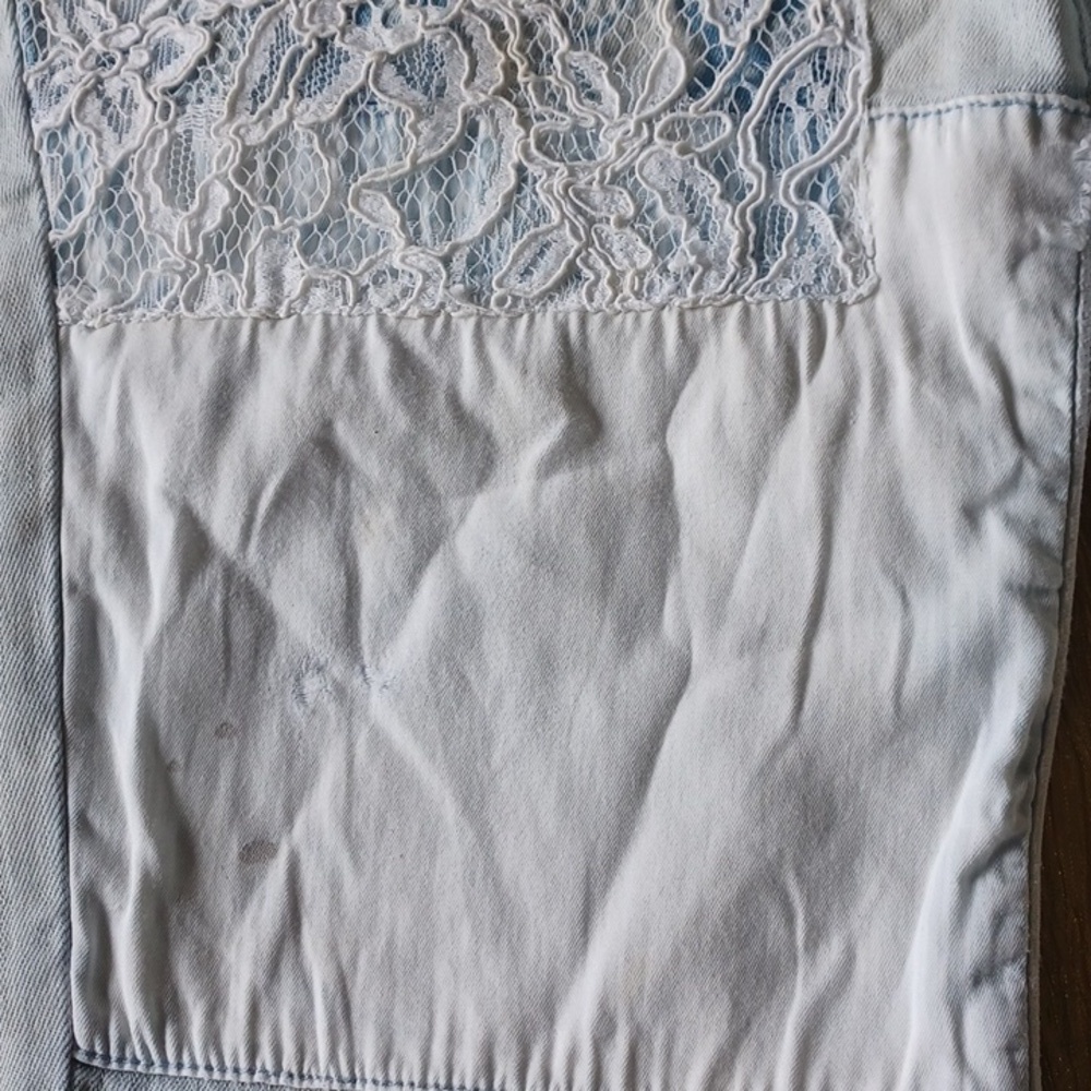 Chico's Light Blue Patchwork Ankle Jeans - Picture 8 of 9
